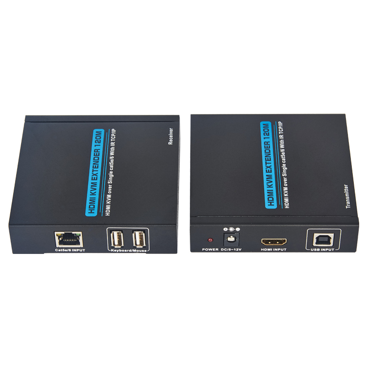 HDMI KVM Extender 120m over lan cable with IR+TCP/IP