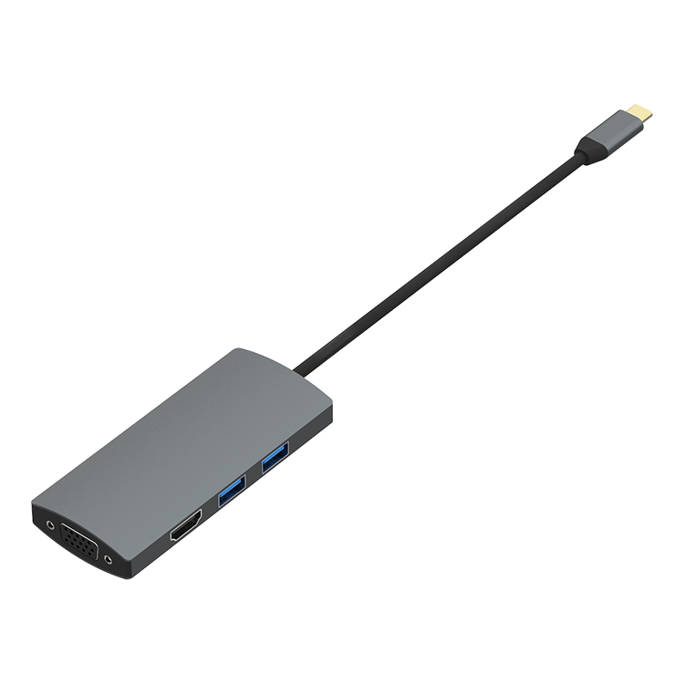 TYPE C to HDMI4K+USB3.0*2+VGA+PD